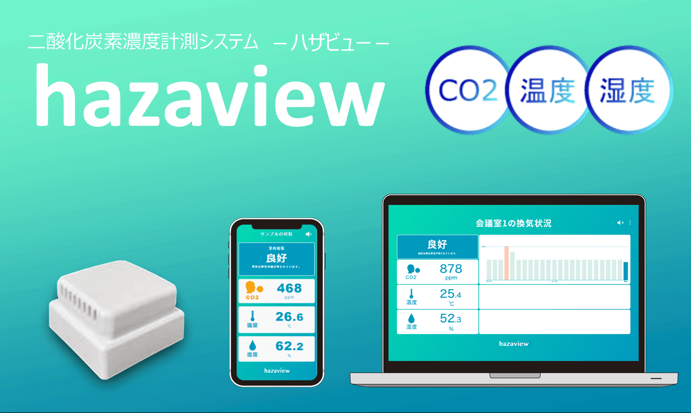 CO2濃度測定システム　hazaview